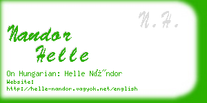 nandor helle business card